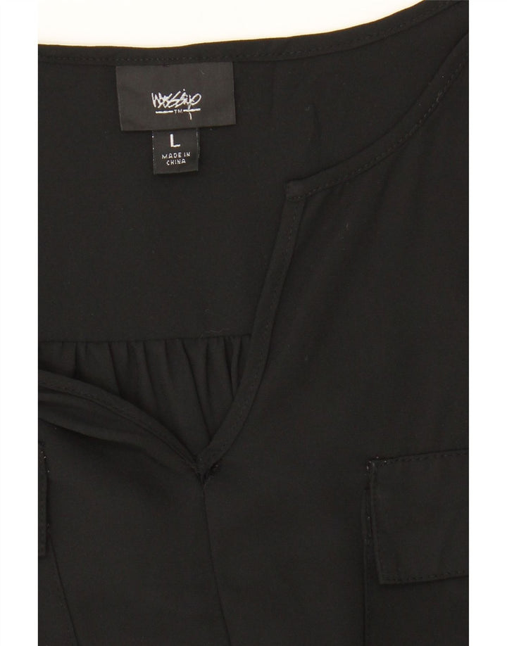 MOSSIMO Womens Pullover Shirt Dress UK 16 Large Black Polyester Vintage Mossimo and Second-Hand Mossimo from Messina Hembry 