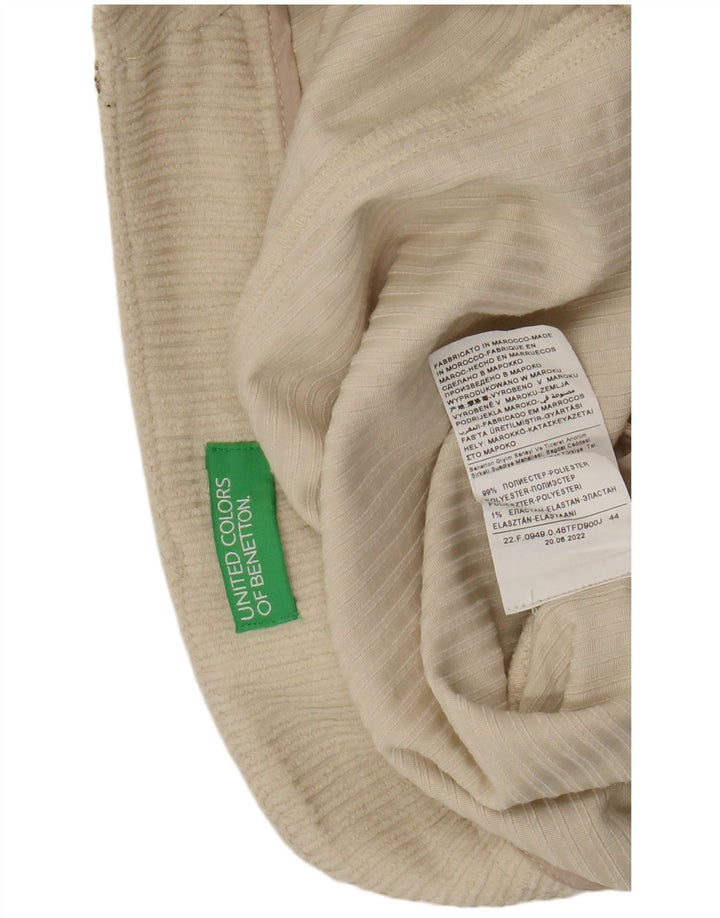 Benetton ženske kratke hlače od samta UK 12 srednje W28 bež poliester
