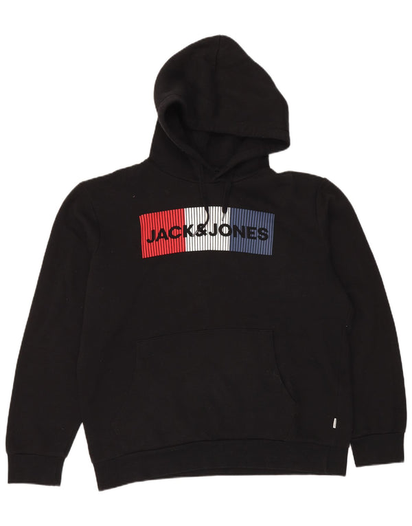 JACK & JONES muška majica s kapuljačom s grafičkim motivima XL, crni pamuk