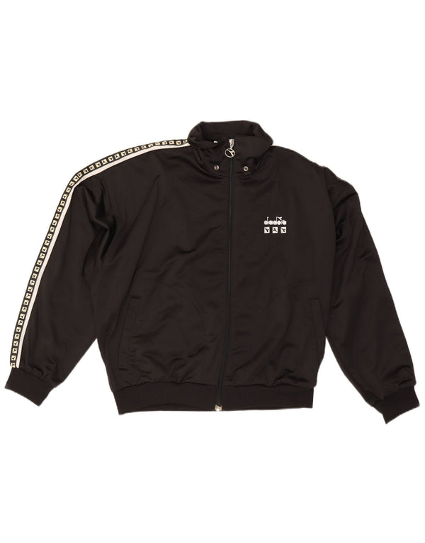 Diadora muška gornja jakna s grafičkim motivima UK 34 XS crni poliester