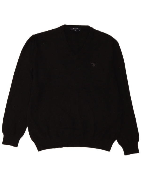 Gant ženski džemper s V-izrezom UK 18 XL crna vuna