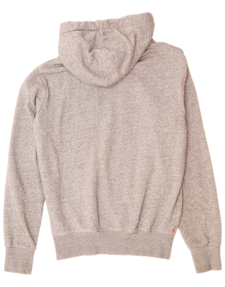 SUPERDRY muška majica s kapuljačom s kapuljačom srednje sive boje, pamuk s pjegama