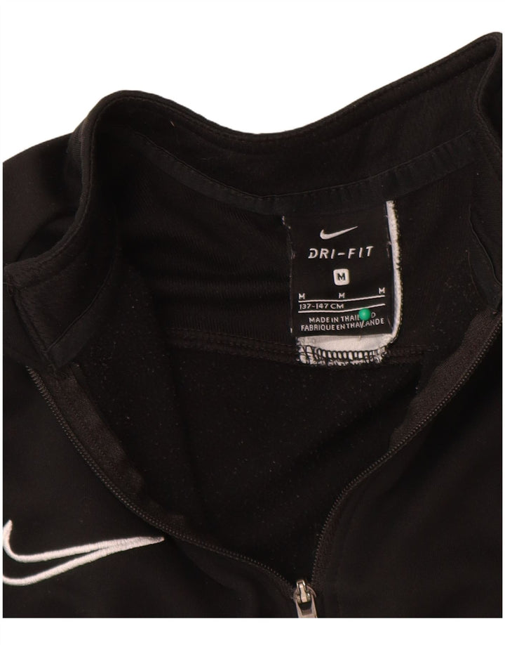 Nike Boys Dri Fit Sweatshirt Džemper 10-11 Years Medium Black Colourblock