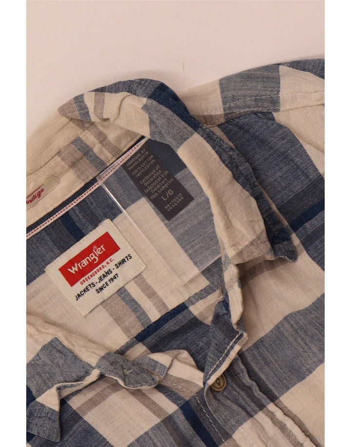 Wrangler muška košulja veliki bež karirani pamuk