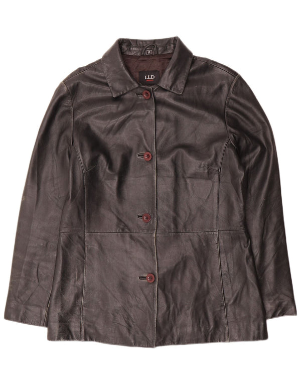 LLD ženska kožna jakna UK 14 velika crna kožna