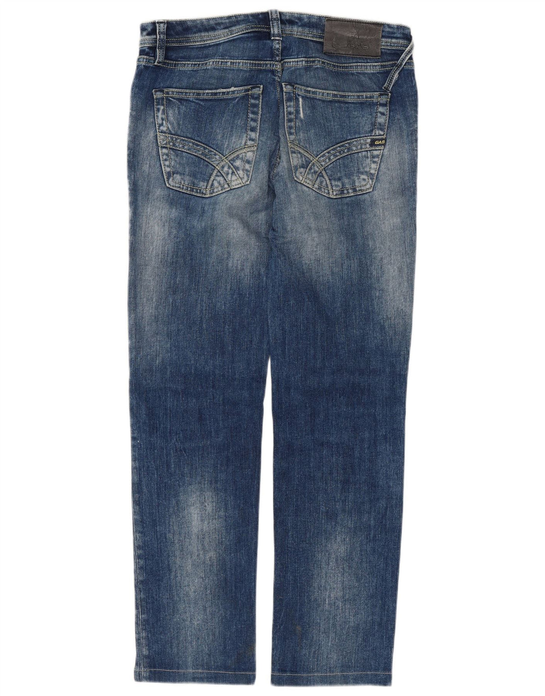 Gas Ženske Albert Distressed Slim Jeans W30 L27 Plavi pamuk