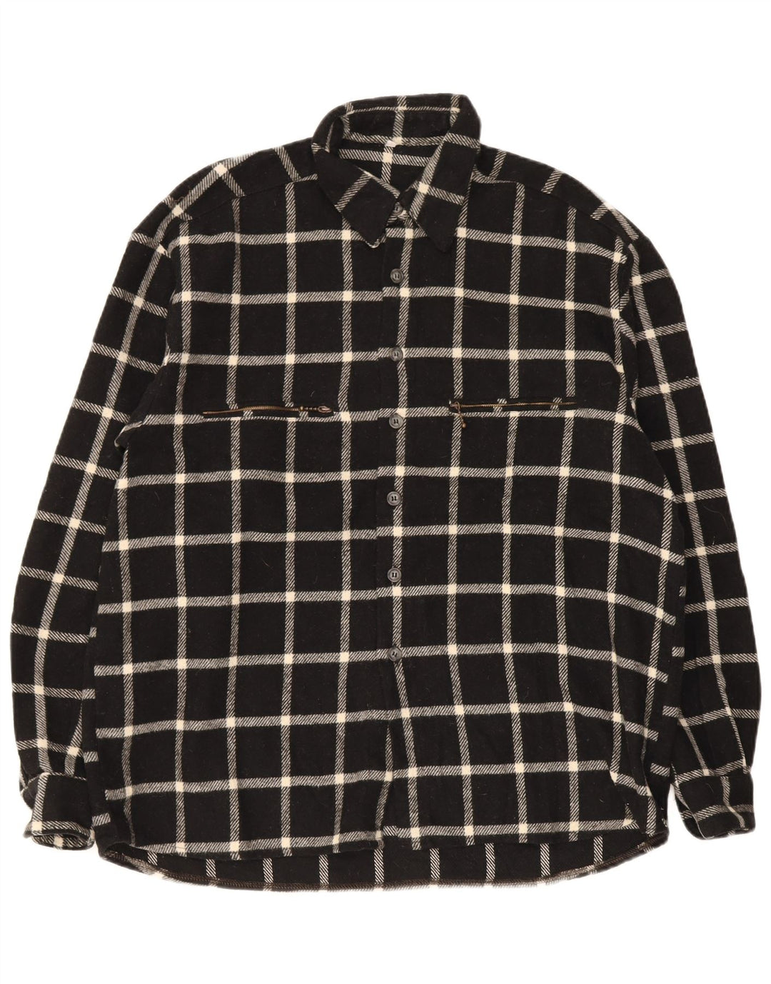 Vintage muška flanelska košulja, veliki crni karirani