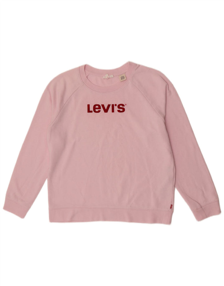 Levi's Ženska majica s velikim grafičkim motivom UK 14 Srednje ružičasti pamuk