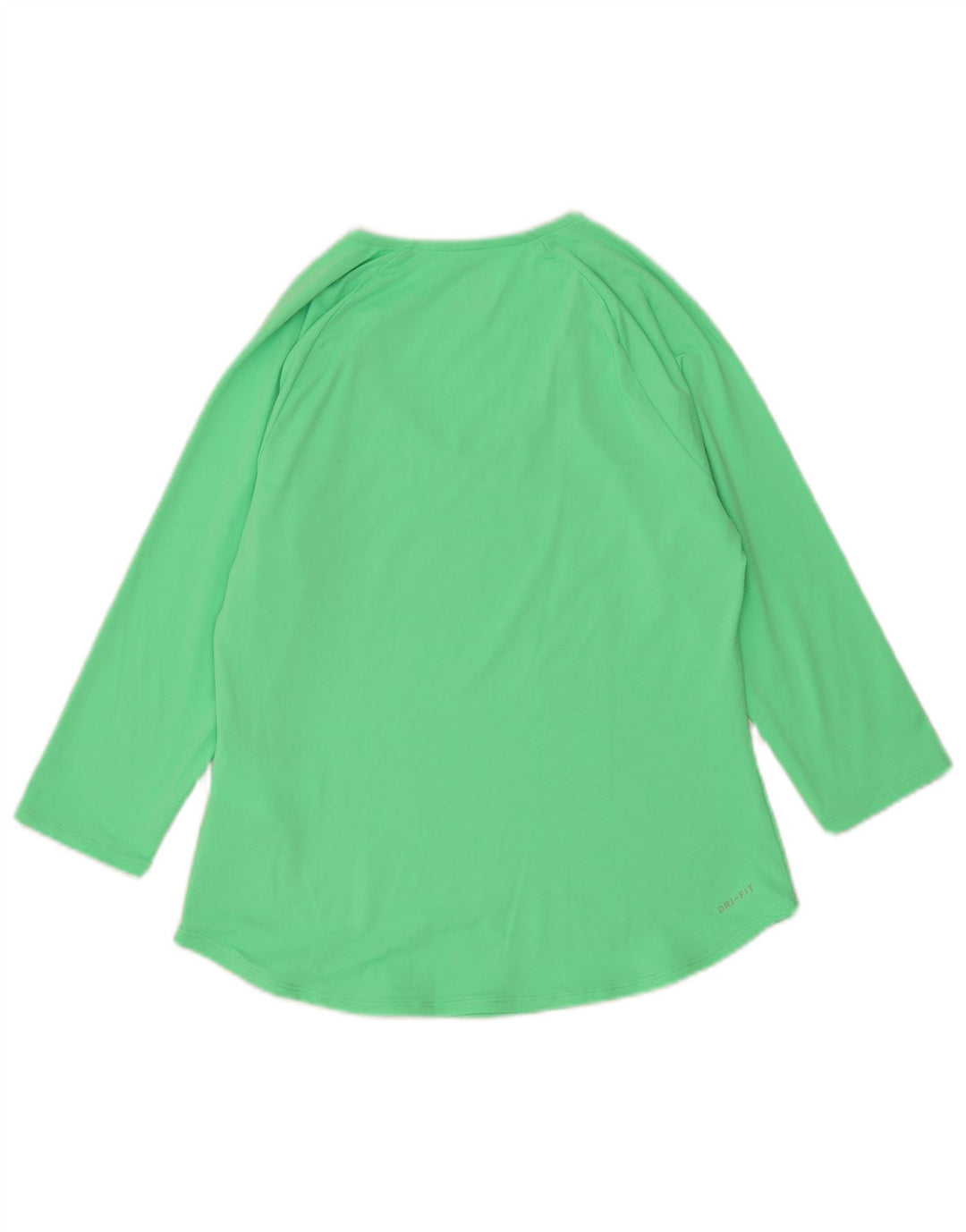 Nike Ženska Dri Fit Top majica s 3/4 rukavima UK 12 Srednje zeleni poliester