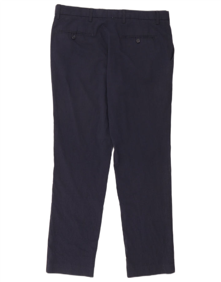 Marks & Spencer muške uske chino hlače W34 L31 tamnoplavi poliester