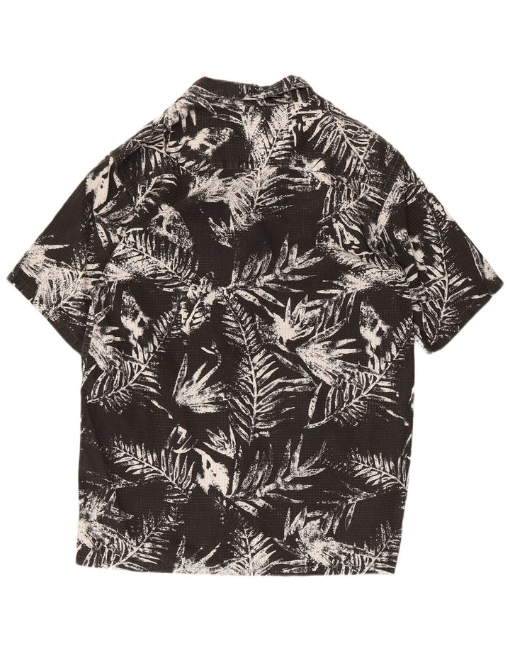 LEVI'S Mens Abstract Pattern Short Sleeve Shirt Small Black Cotton