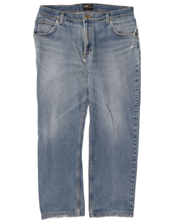 Lee Mens Brooklyn Straight Jeans W36 L27 Plavi pamuk
