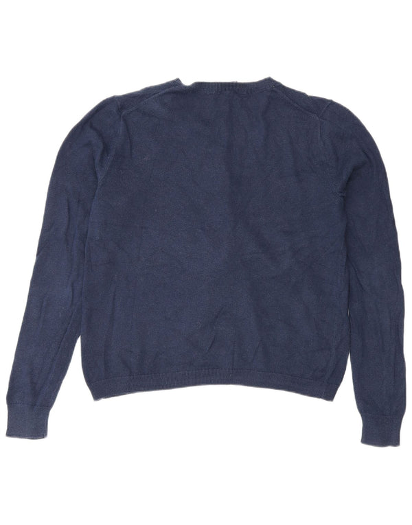 Crew Clothing Ženski kardigan pulover UK 10 Mali tamnoplavi pamuk