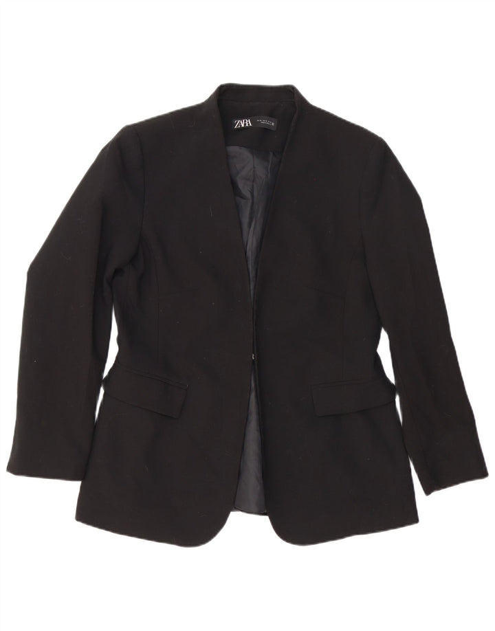 Zara ženski sako jakna UK 18 XL crni poliester