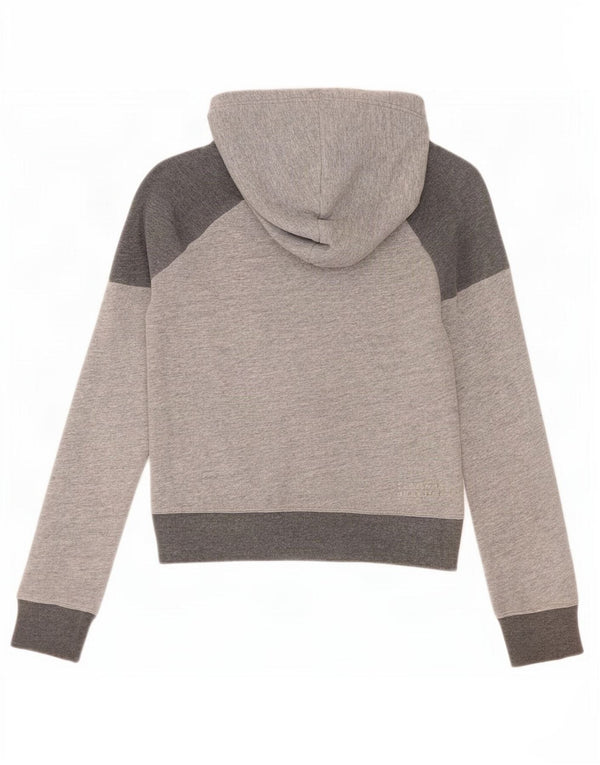 Abercrombie & Fitch ženski pulover s kapuljačom s patentnim zatvaračem UK 10 Small Gray Colourblock