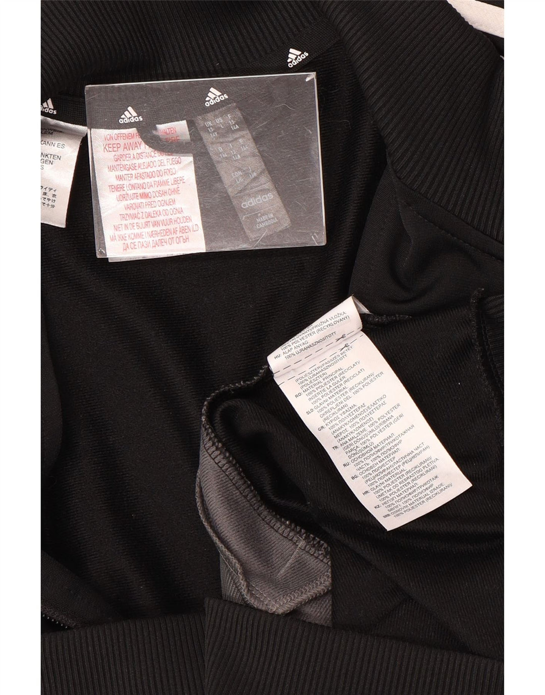 ADIDAS Boys Aeroready Trenirka Gornja jakna 13-14 godina Black Colourblock