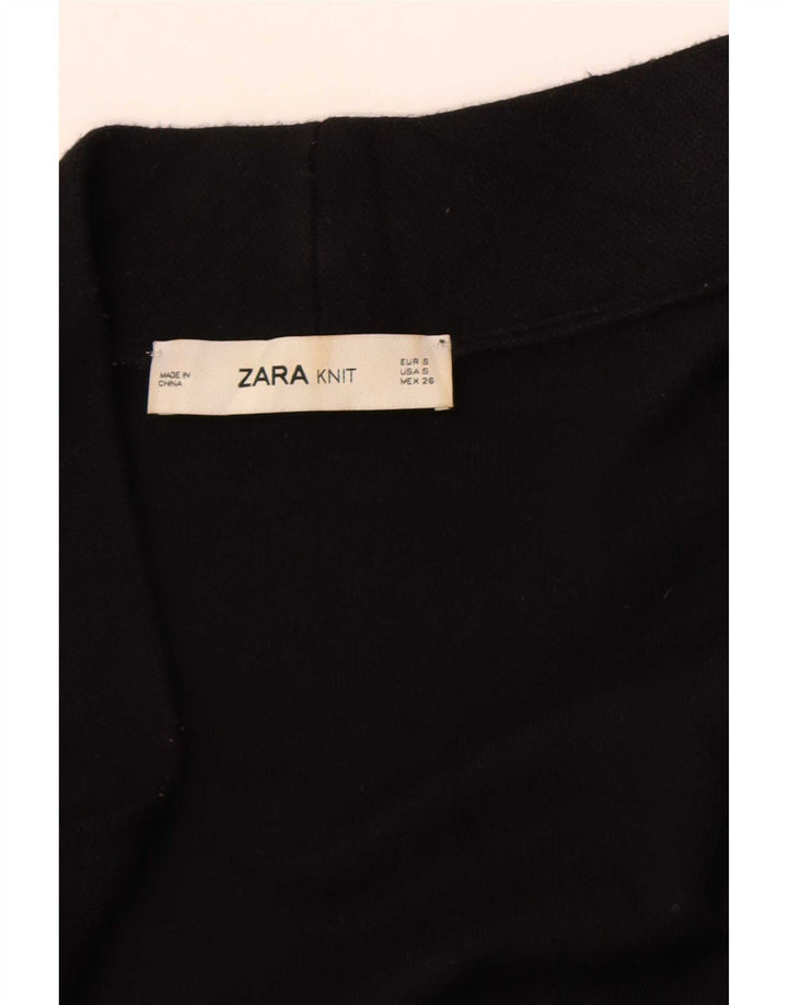Zara ženski dugi otvoreni kardigan pulover UK 10 mali crni