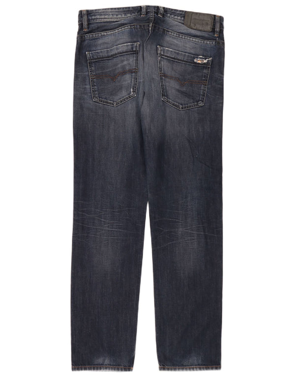 Diesel Mens Braddom Regular Carrot Slim Jeans W33 L32 Plavi pamuk