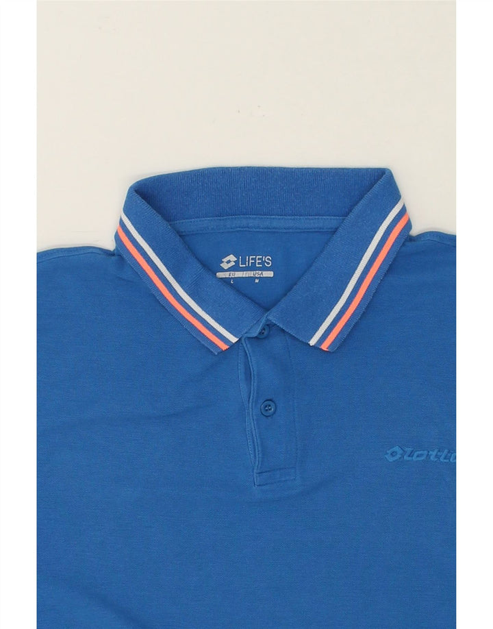 LOTTO Mens Polo Shirt Large Blue Vintage Lotto and Second-Hand Lotto from Messina Hembry 