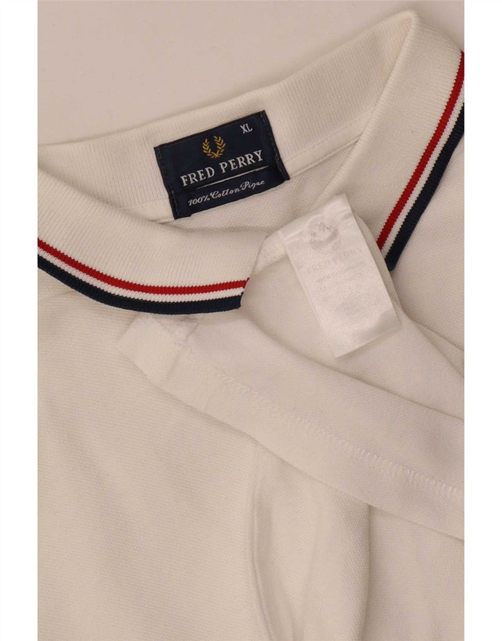 Fred Perry muška polo majica XL bijeli pamuk