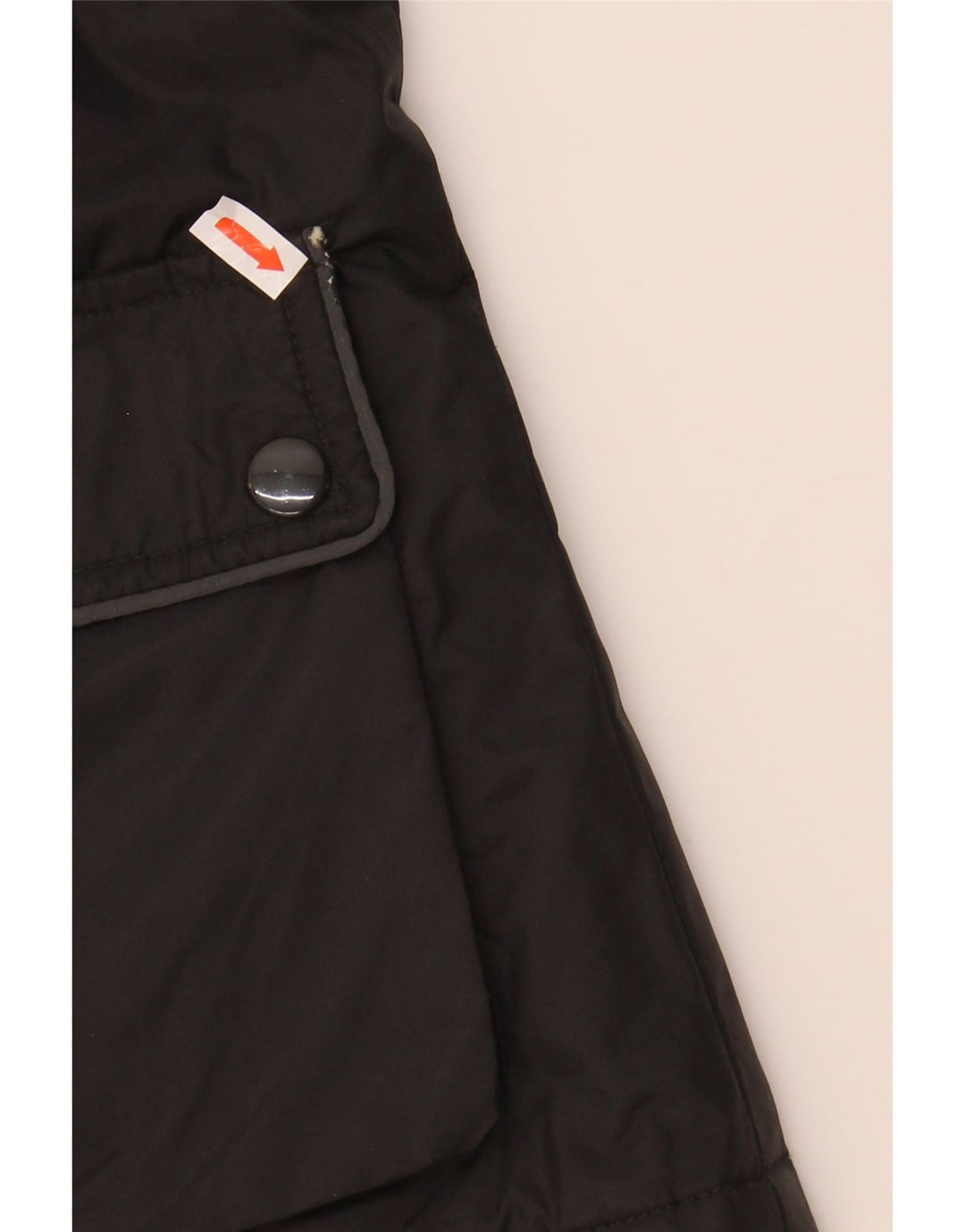 VINTAGE Ženska pomoćna jakna UK 14 Srednji crni najlon