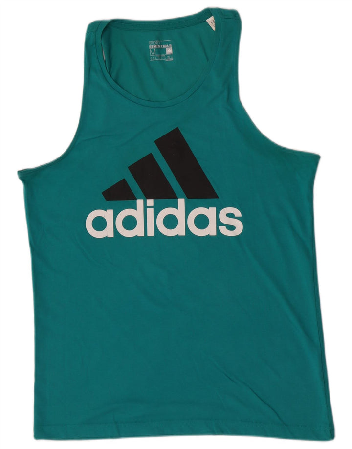 Adidas muški Climalite grafički prsluk srednje tirkizne boje od pamuka