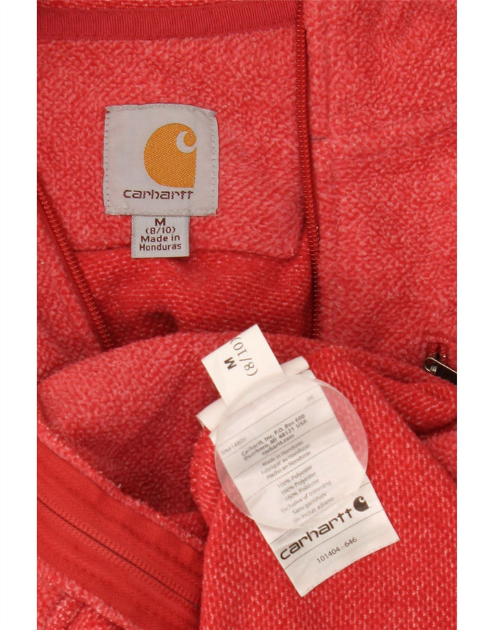 Carhartt Ženski pulover s kapuljačom s patentnim zatvaračem US 8/10 srednje crvene pjegavi poliester