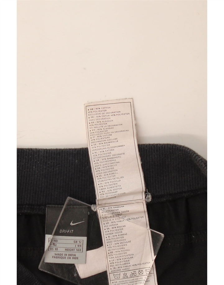 NIKE ženske kapri hlače UK 12 srednje W32 L20 crni pamuk