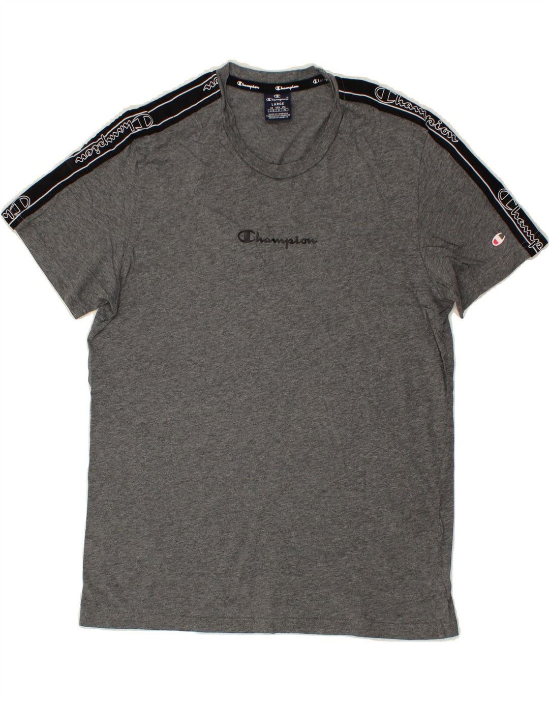 CHAMPION Mens Graphic T-Shirt Top Large Grey Cotton Vintage Champion and Second-Hand Champion from Messina Hembry 