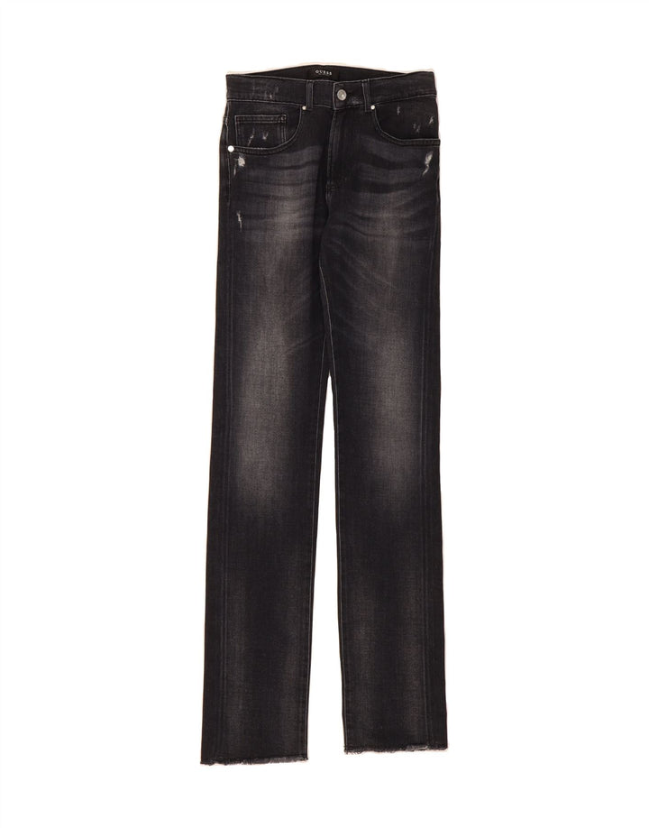GUESS Womens Straight Jeans W26 L33 Navy Blue Cotton Vintage Guess and Second-Hand Guess from Messina Hembry 