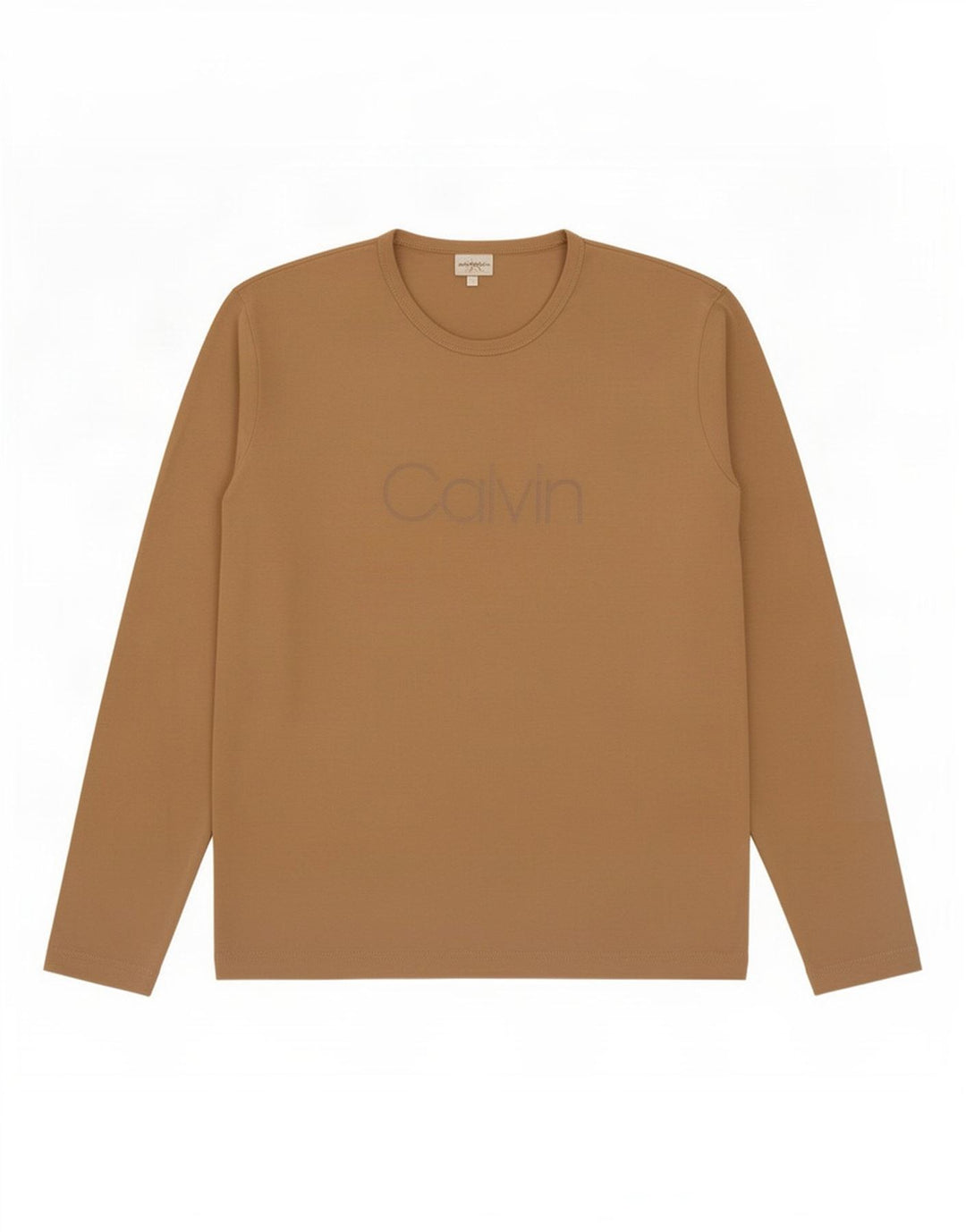 Calvin Klein muška majica dugih rukava s grafikama, velika bež