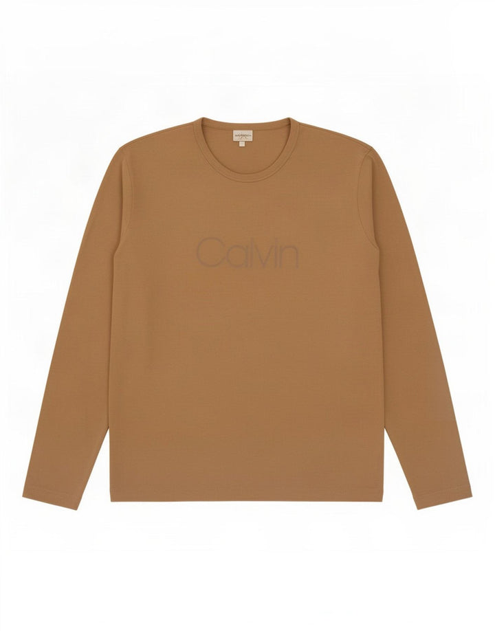 Calvin Klein muška majica dugih rukava s grafikama, velika bež