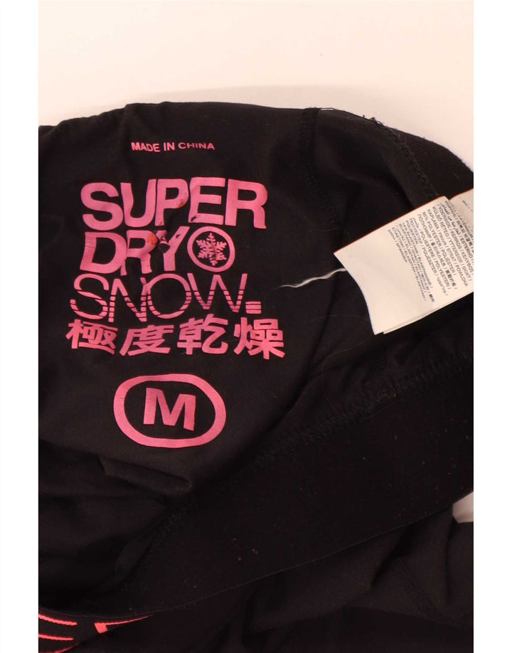 Superdry ženske grafičke tajice UK 14 Srednji crni poliester