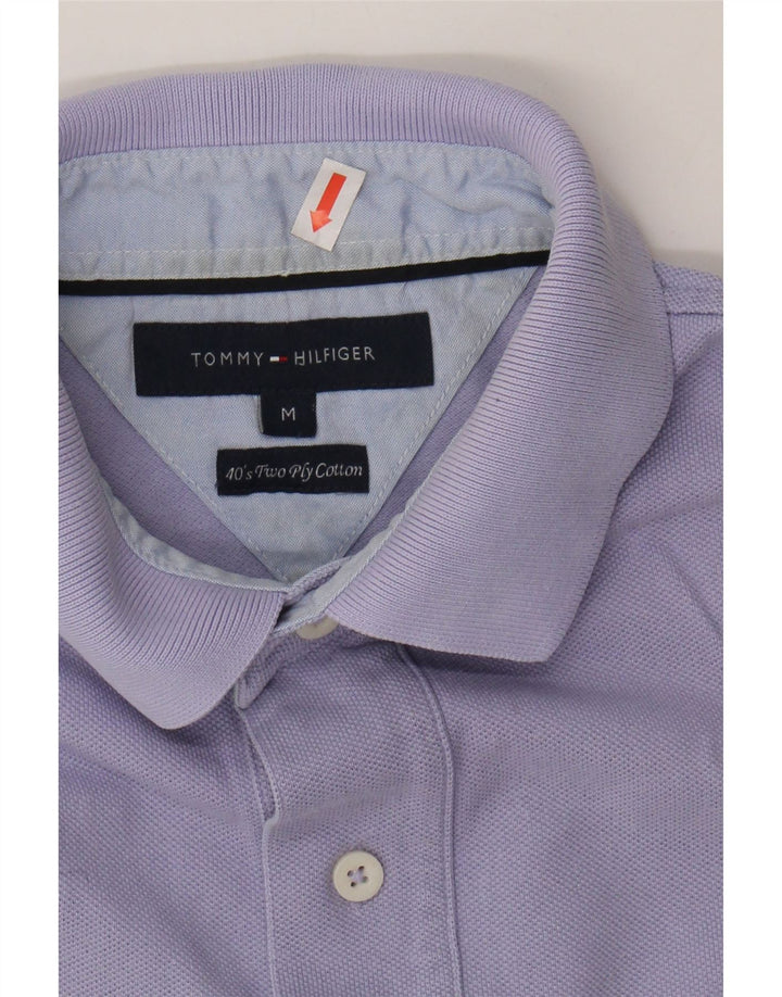 TOMMY HILFIGER Mens Polo Shirt Medium Purple Cotton Vintage Tommy Hilfiger and Second-Hand Tommy Hilfiger from Messina Hembry 
