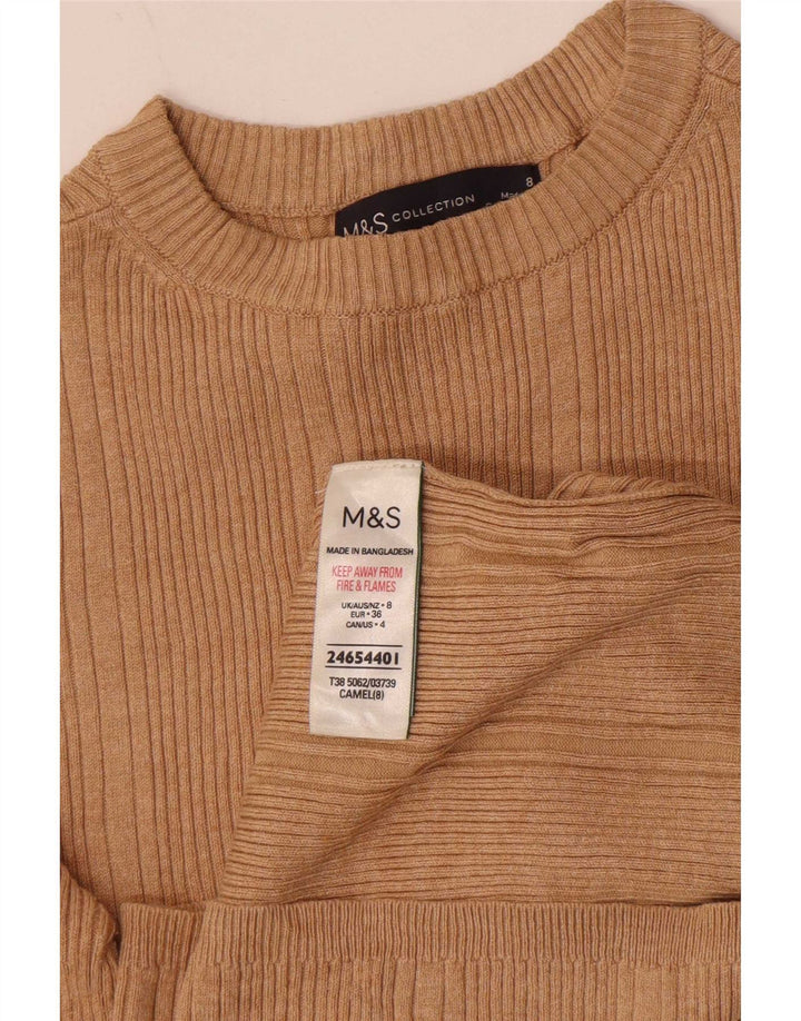 Marks & Spencer ženska majica dugih rukava UK 8 Mala bež viskoza