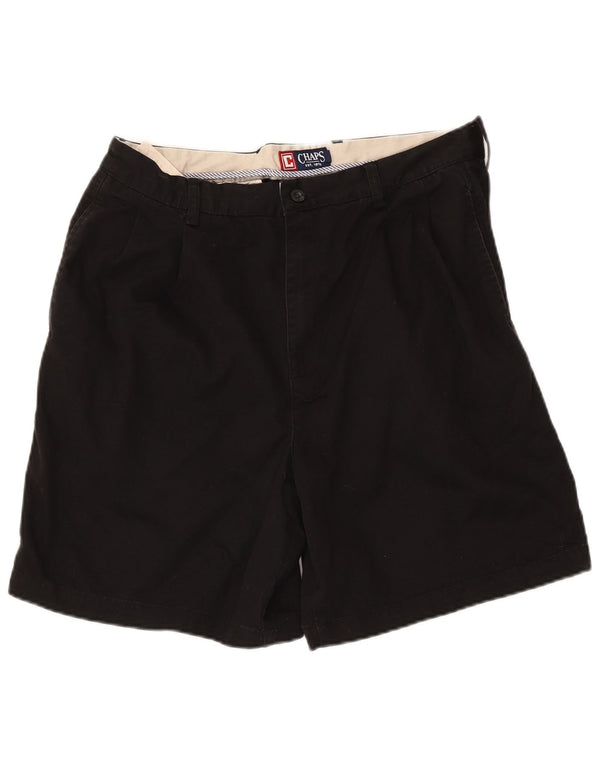 Chaps Mens Chino kratke hlače W34 veliki crni pamuk
