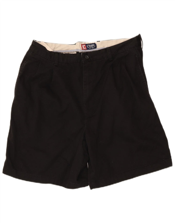 Chaps Mens Chino kratke hlače W34 veliki crni pamuk