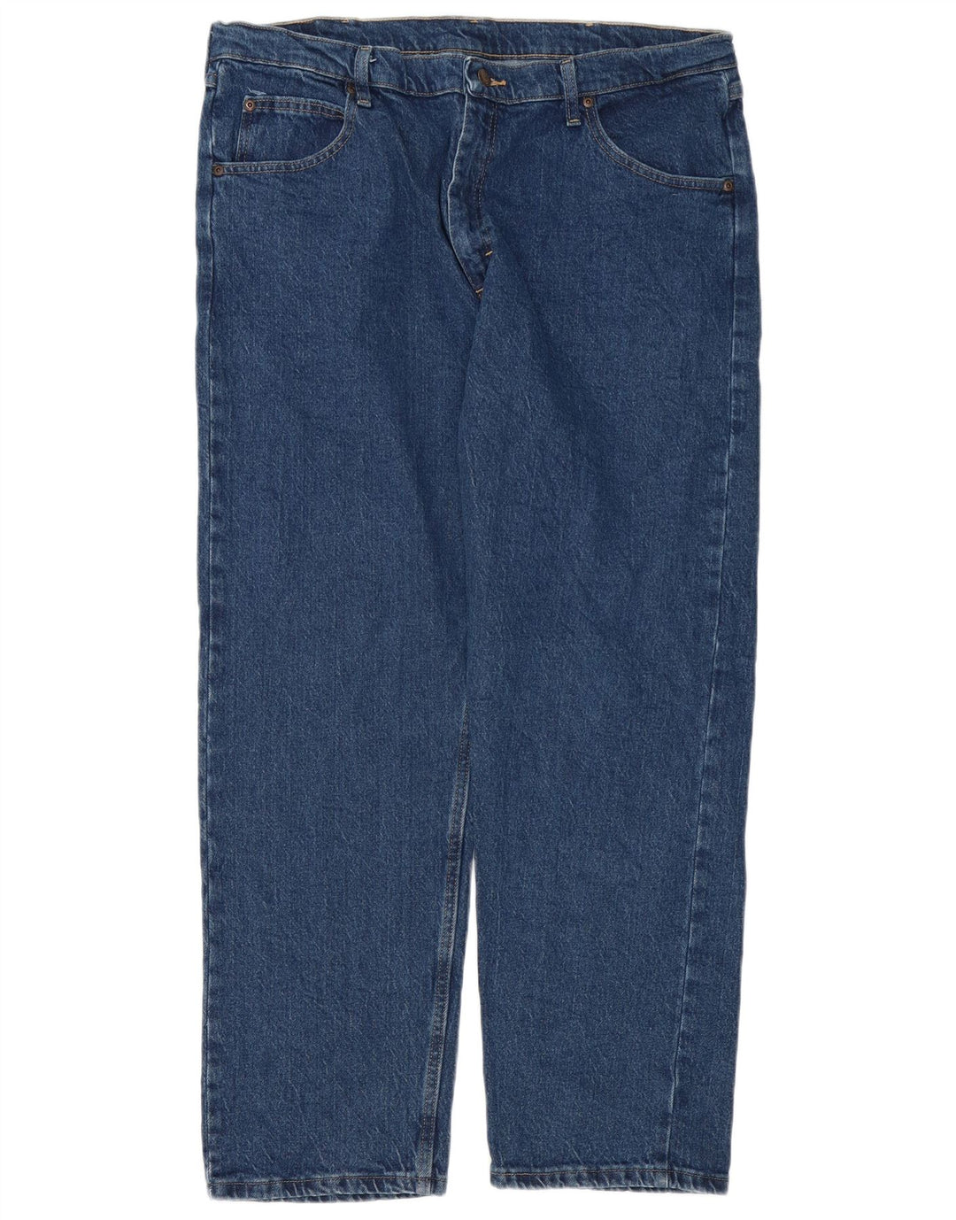 Wrangler muške obične ravne traperice W38 L30 plavi pamuk