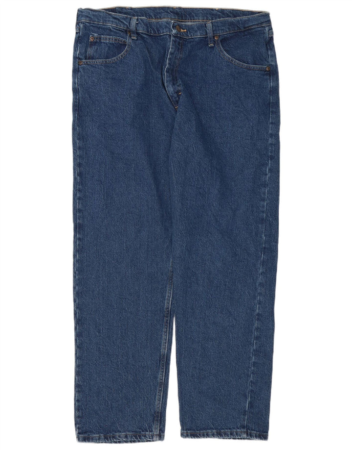 Wrangler muške obične ravne traperice W38 L30 plavi pamuk