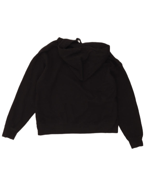 CALVIN KLEIN JEANS Ženska majica s kapuljačom s grafičkim motivima UK 14 Srednje crni pamuk