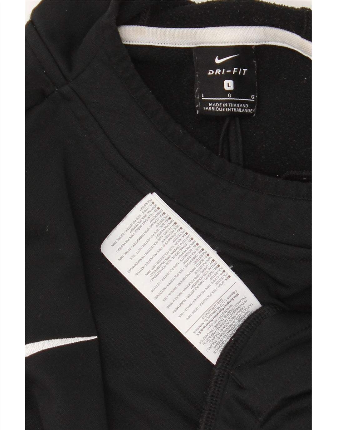 NIKE muški Dri Fit džemper s kapuljačom, veliki crni poliester u boji