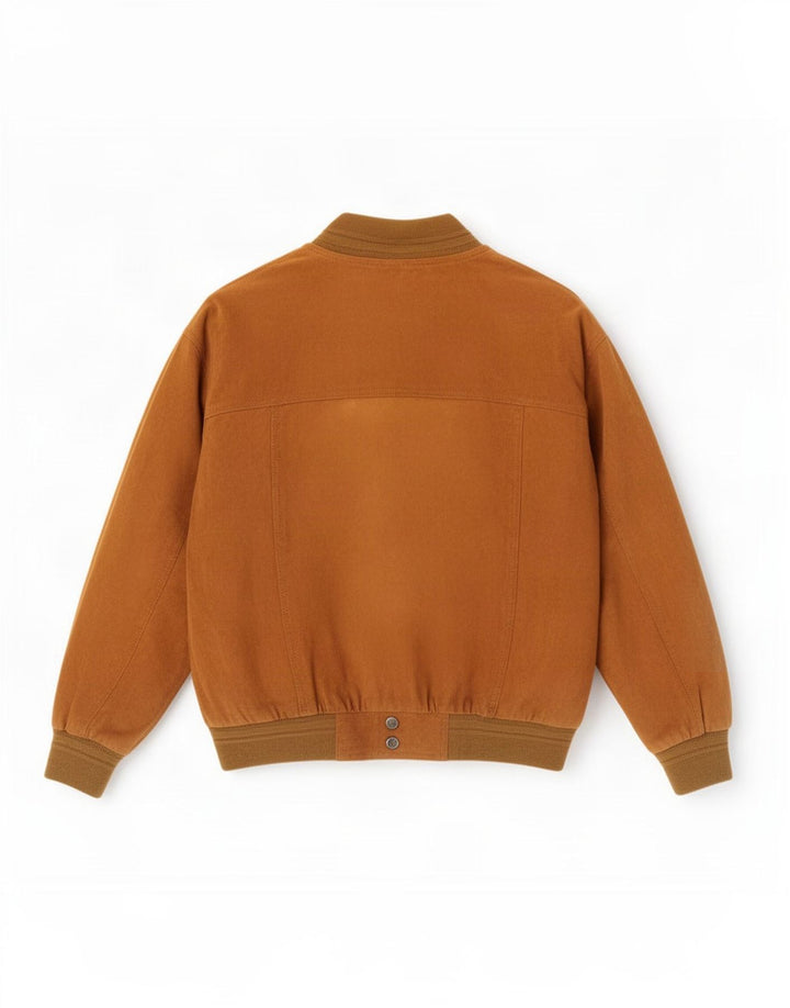 Vintage muška bomber jakna od brušene kože IT 48 srednje smeđe kože
