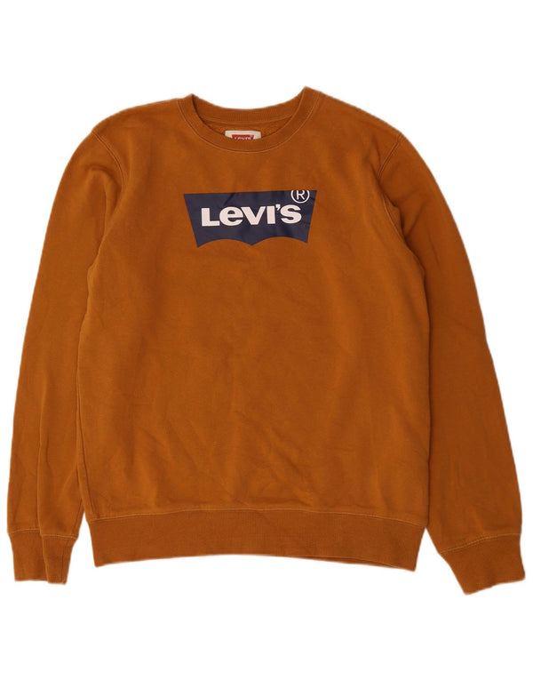 Levi's Boys majica s trenirkom s motivima, 15-16 godina, smeđi pamuk