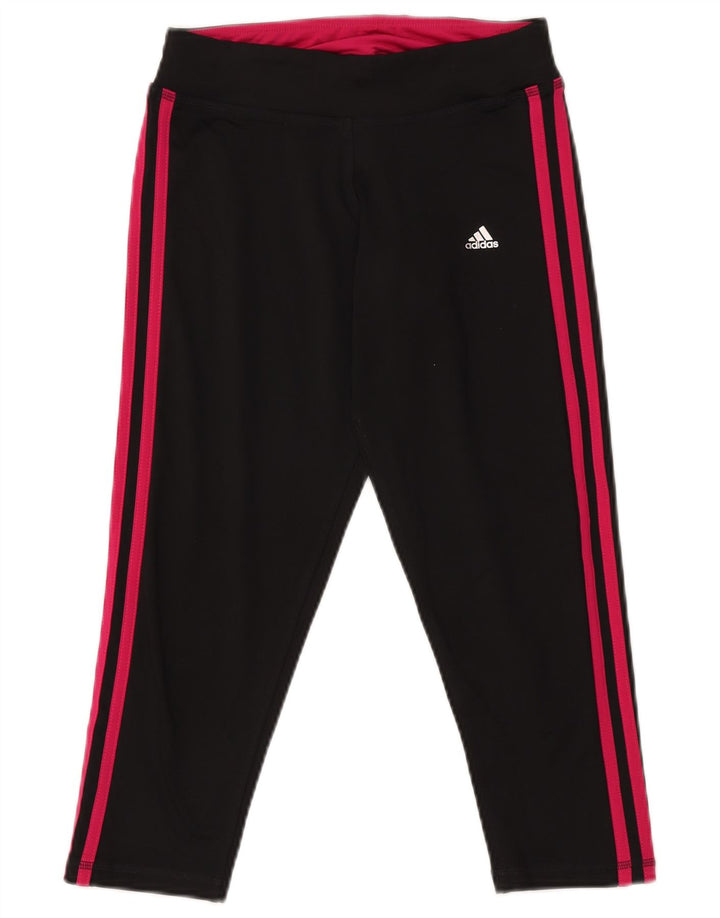 Adidas ženske Climalite Capri tajice UK 8/10 male crne poliesterske