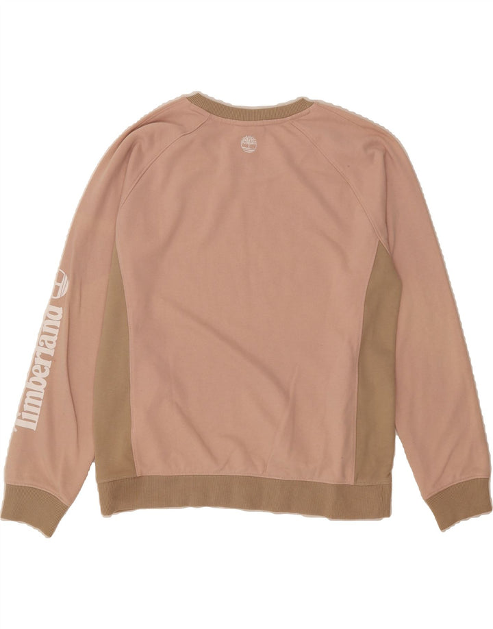 TIMBERLAND Womens Regular Fit Sweatshirt Jumper UK 14 Medium Orange Vintage Timberland and Second-Hand Timberland from Messina Hembry 