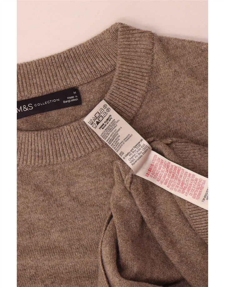 Marks & Spencer ženski džemper s okruglim izrezom UK 14 srednje sivi poliester