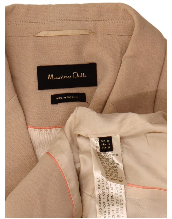 Massimo Dutti Ženska jakna s 1 gumbom EU 38 Mala bež akril