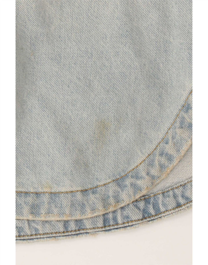 Zara ženska prevelika traper košulja UK 10 Small Blue Cotton