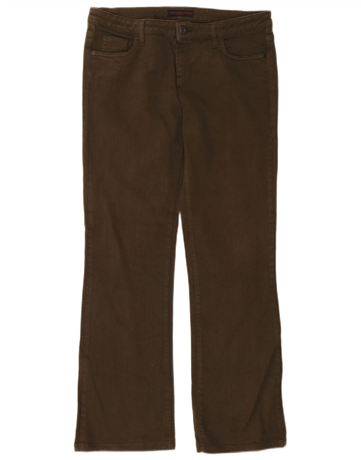 Ženske traperice Trussardi Bootcut W31 L31 kaki pamuk