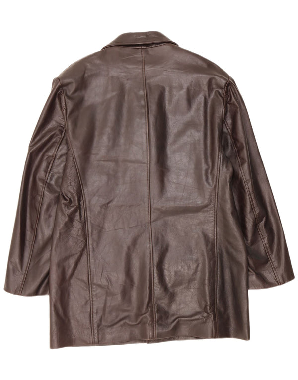Vintage ženski kožni kaput UK 18 XL smeđi